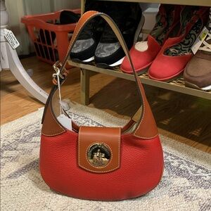 Dooney & Bourke Pebble Turnkock Hobo 26 new QVC bag red